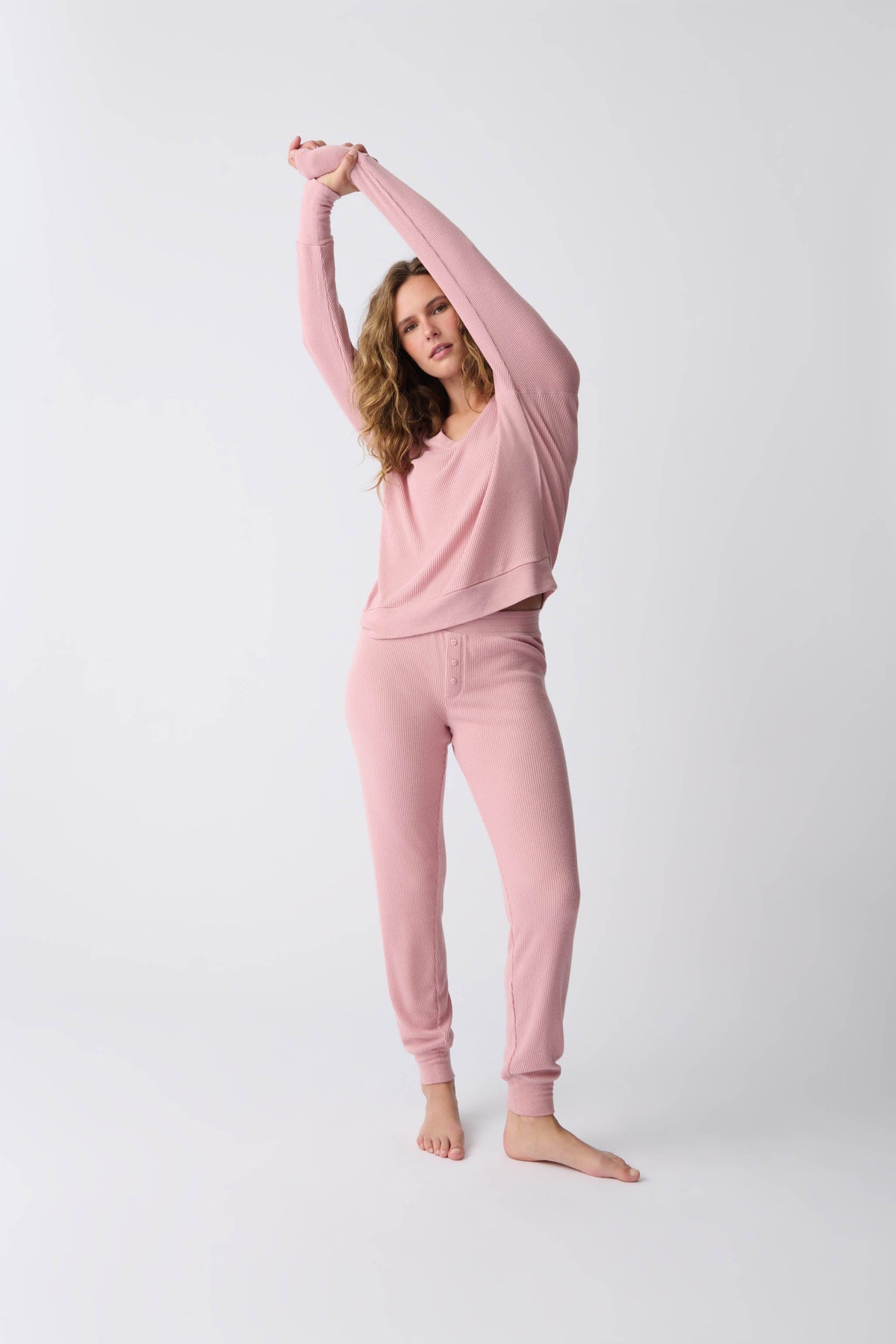 Textured Essentials Rosewood Jammie Pants