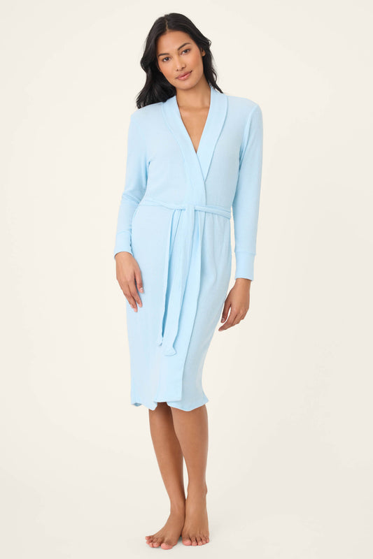 Textured Essentials Light Sky Robe
