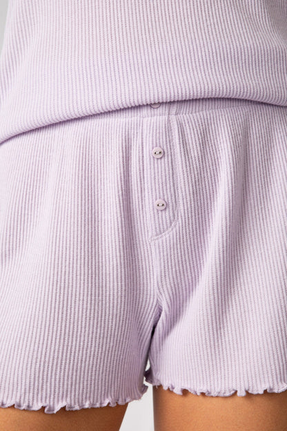 Textured Essentials Gentle Lavender Shorts