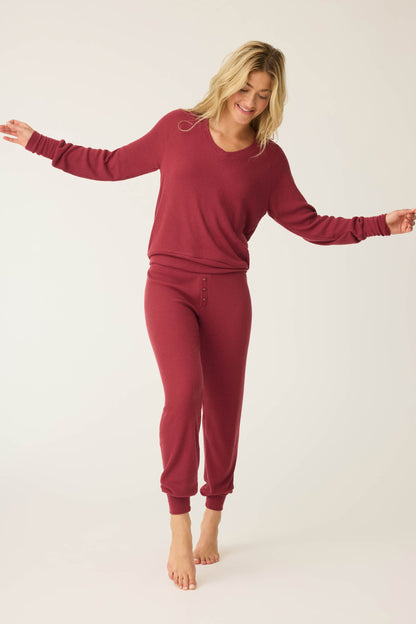 Textured Essentials Port Long PJ Set