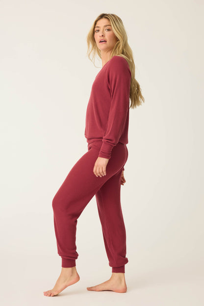Textured Essentials Port Long PJ Set