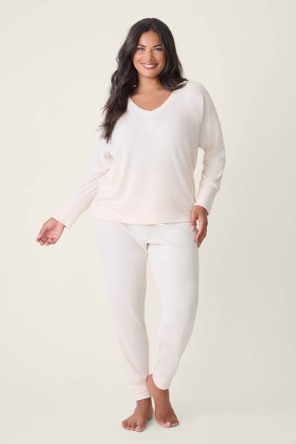 Textured Essentials Stone Plus Size Lounge Set