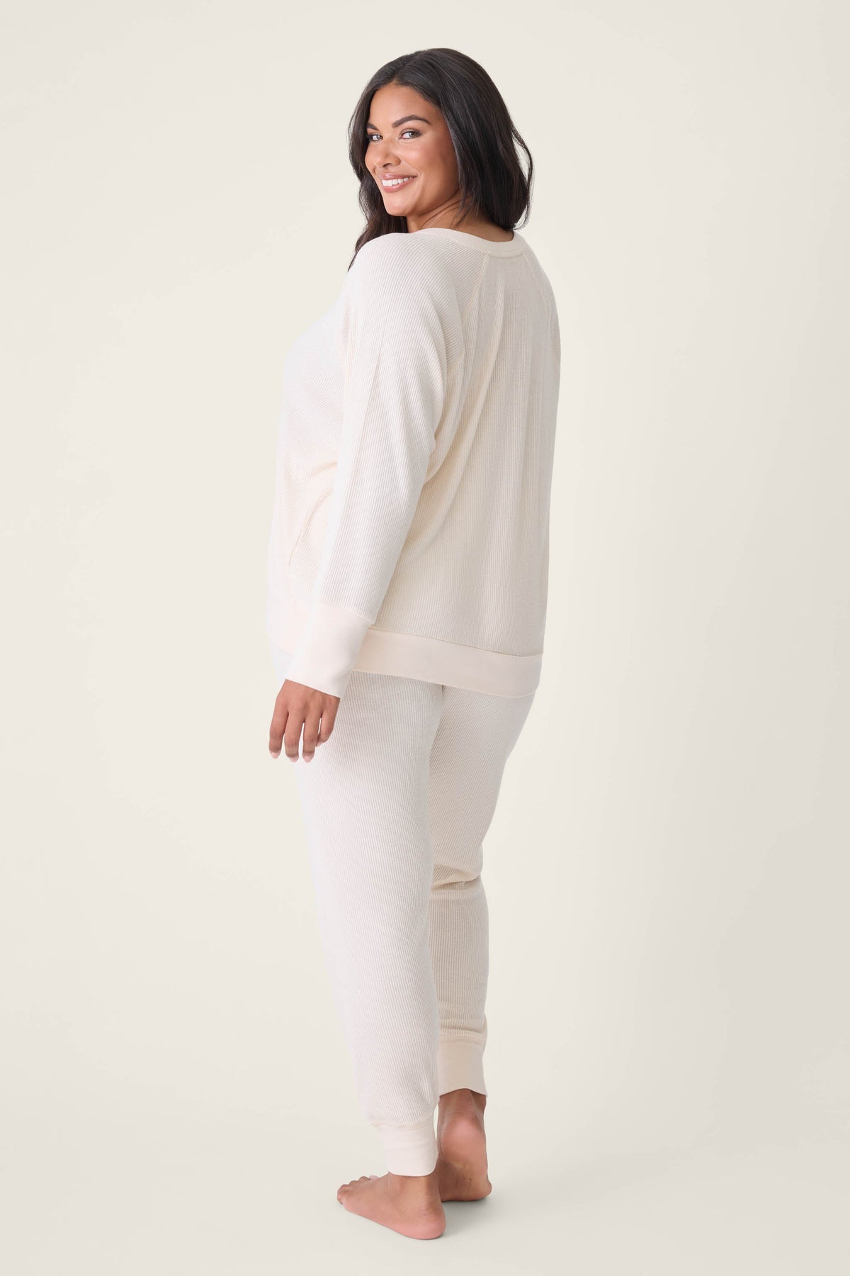 Textured Essentials Stone Plus Size Lounge Set