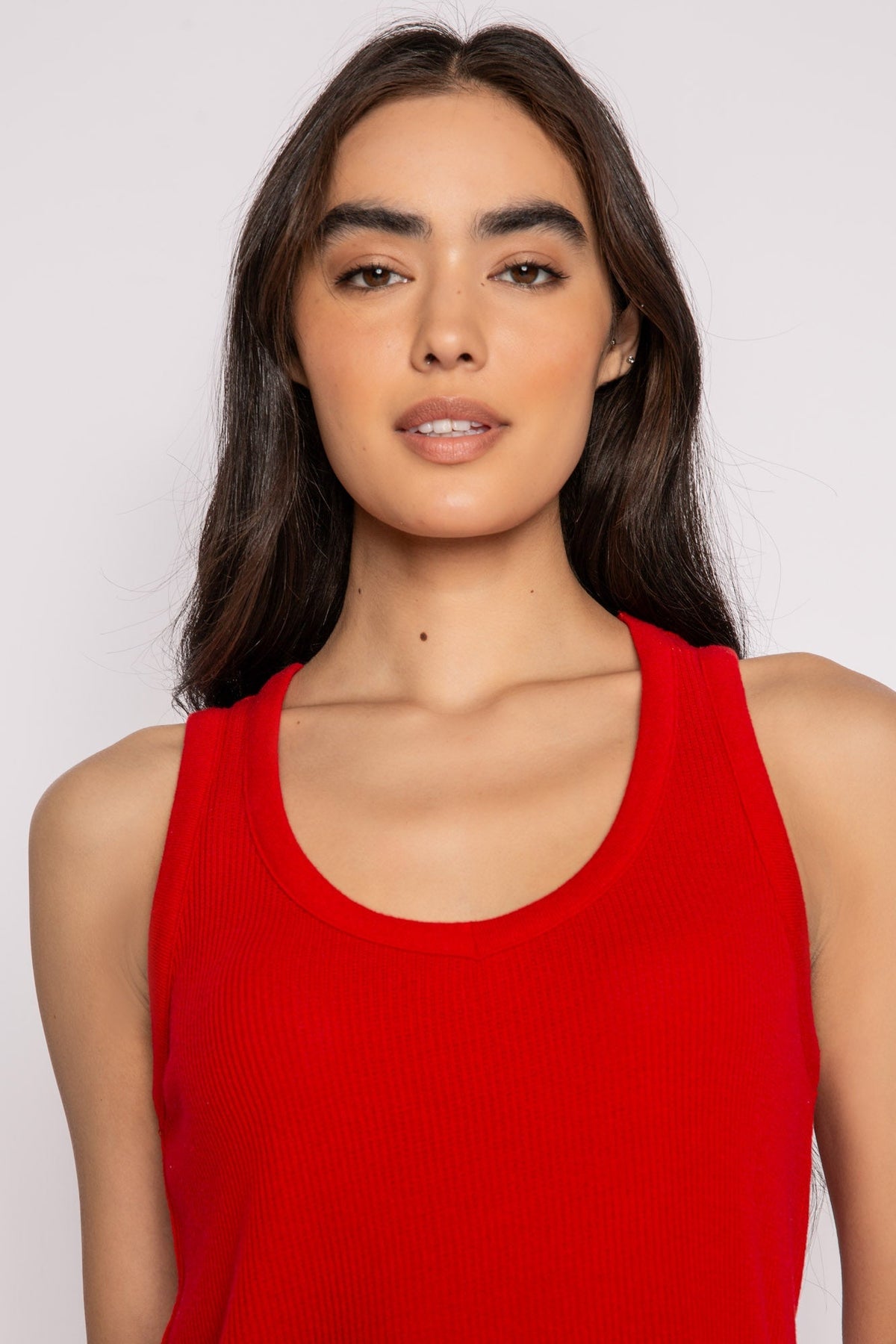 Textured Essentials Red Tank Top Lounge Set