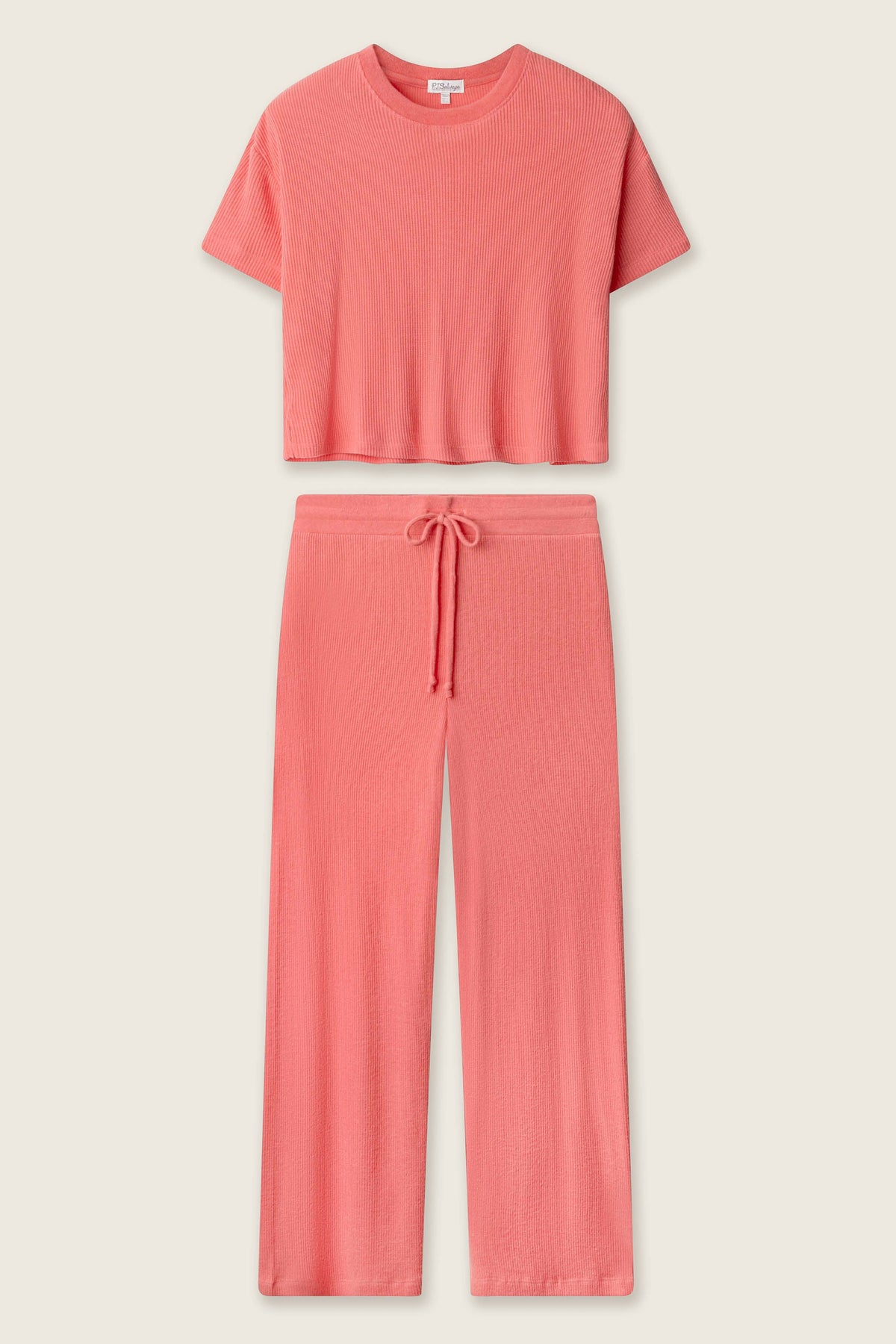 Textured Essentials Sunset Rose Long Lounge Set
