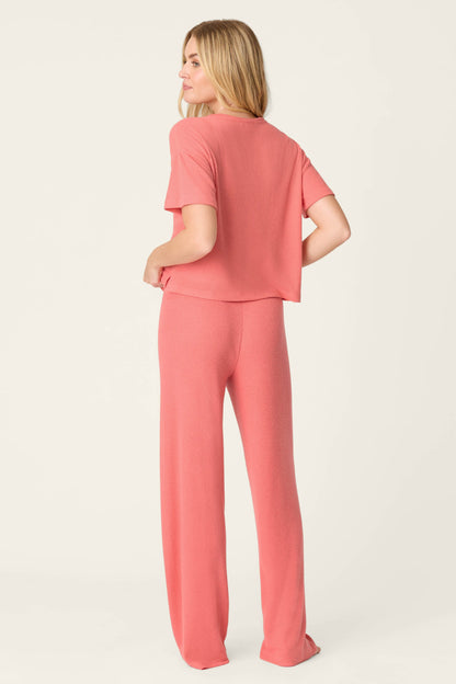 Textured Essentials Sunset Rose Long Lounge Set