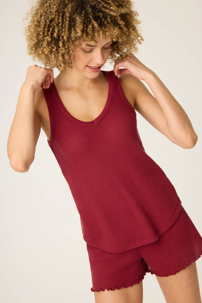 Textured Essentials Port Tank Top