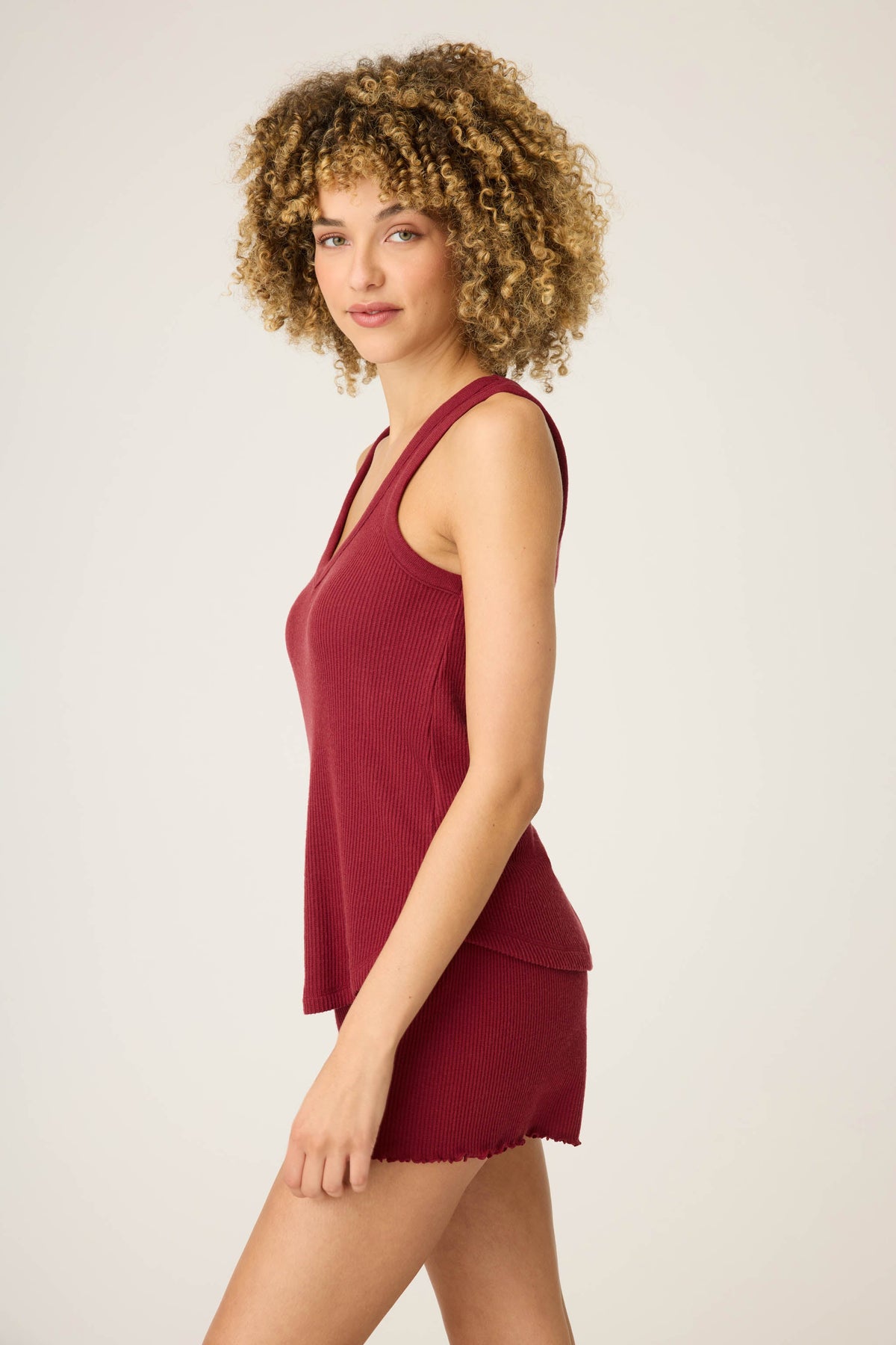 Textured Essentials Port Tank Top