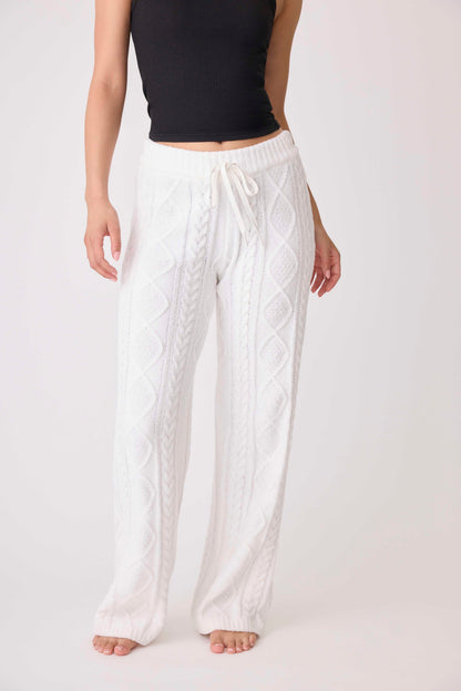 Chenille Cable Knit Lounge Pants