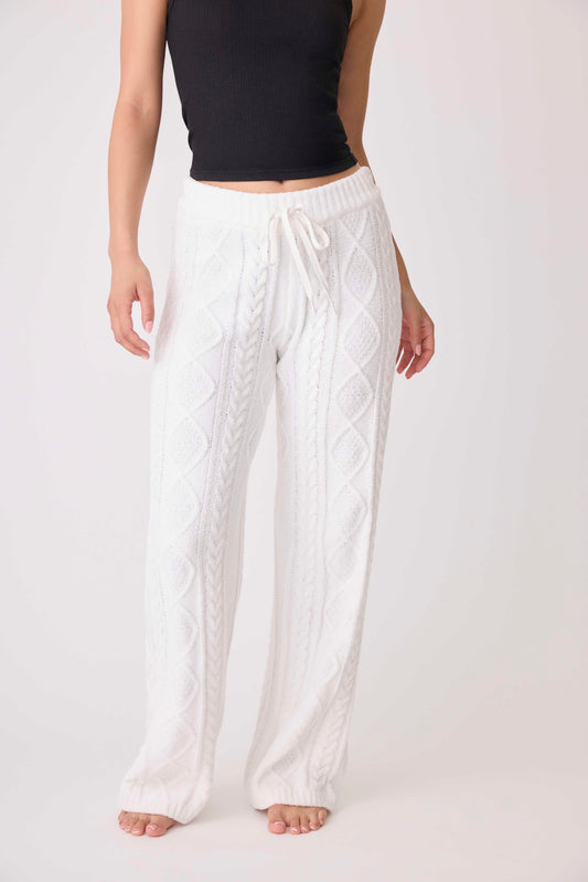 Chenille Cable Knit Lounge Pants
