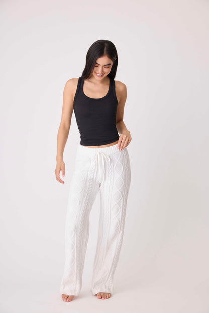 Chenille Cable Knit Lounge Pants
