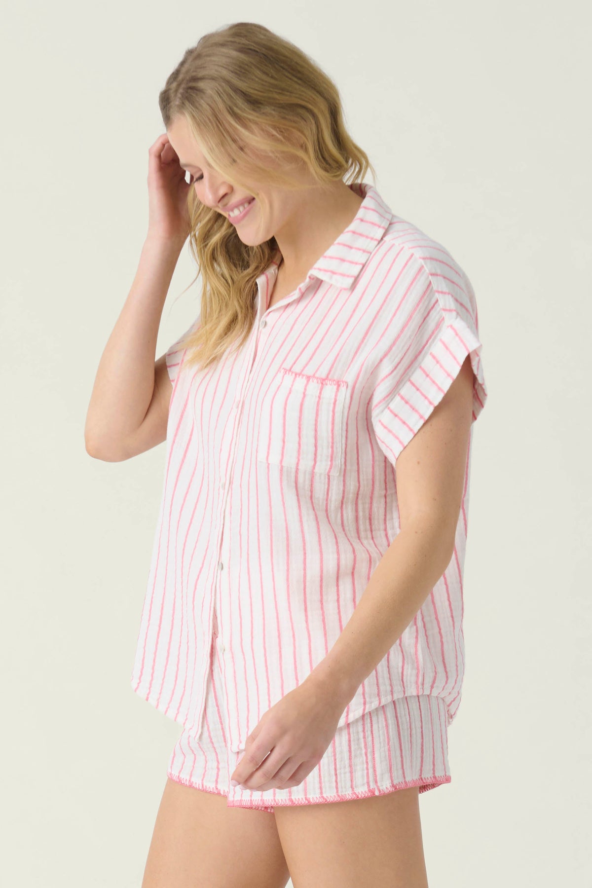 Live In The Moment Short Sleeve Gauze T-Shirt
