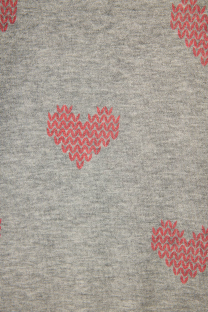 Heart Print Fleece PJ Set