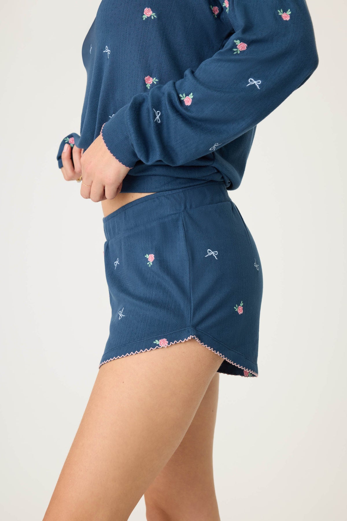 English Rose Embroidered Shorts