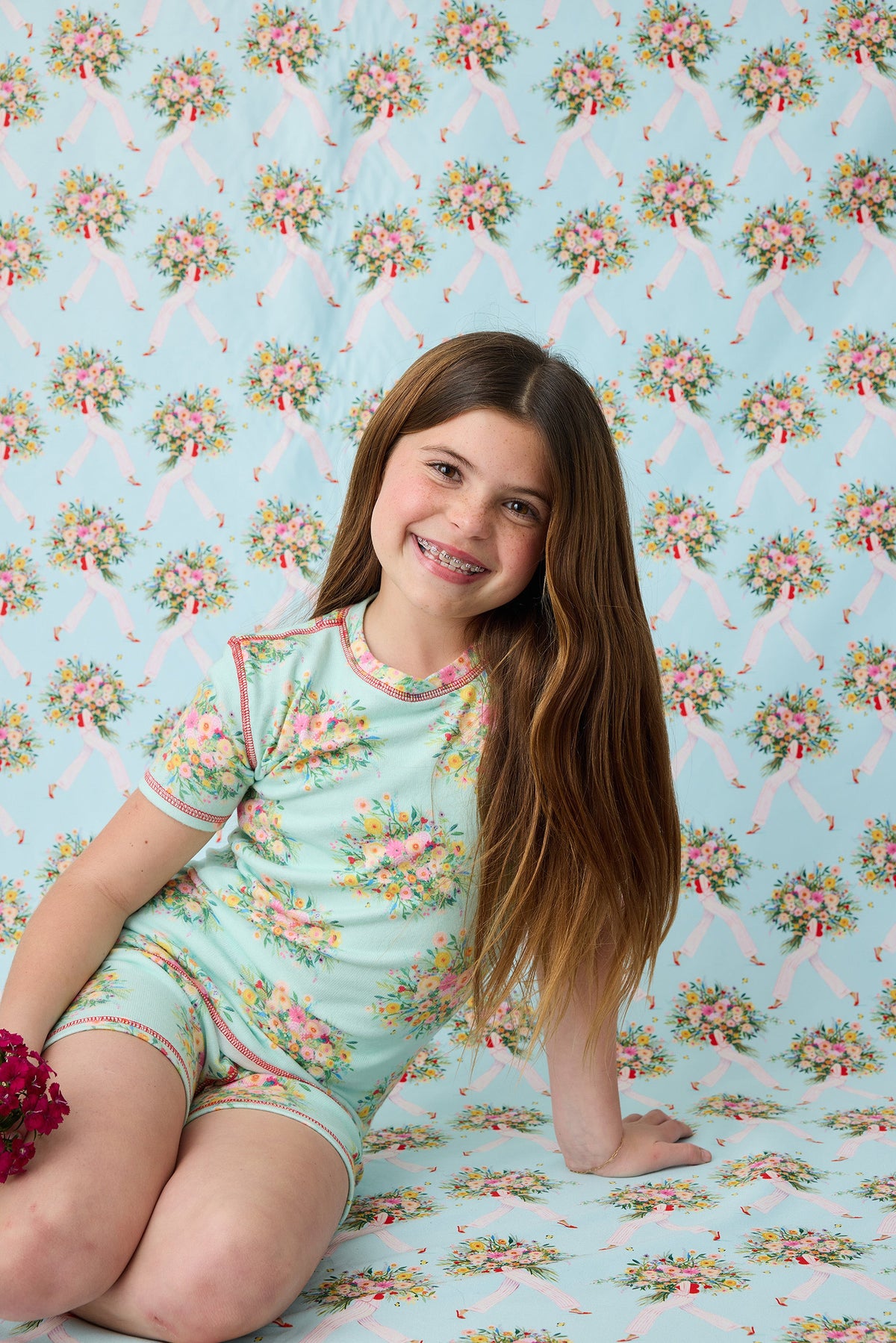 Adrian Valencia x PJS Floral Big Kid PJ Set