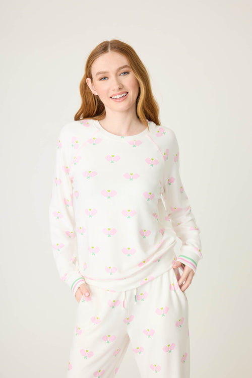 Peachy Party Pickleball Long Sleeve Top