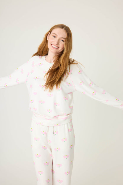 Peachy Party Pickleball Long Sleeve Top