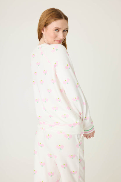Peachy Party Pickleball Long Sleeve Top