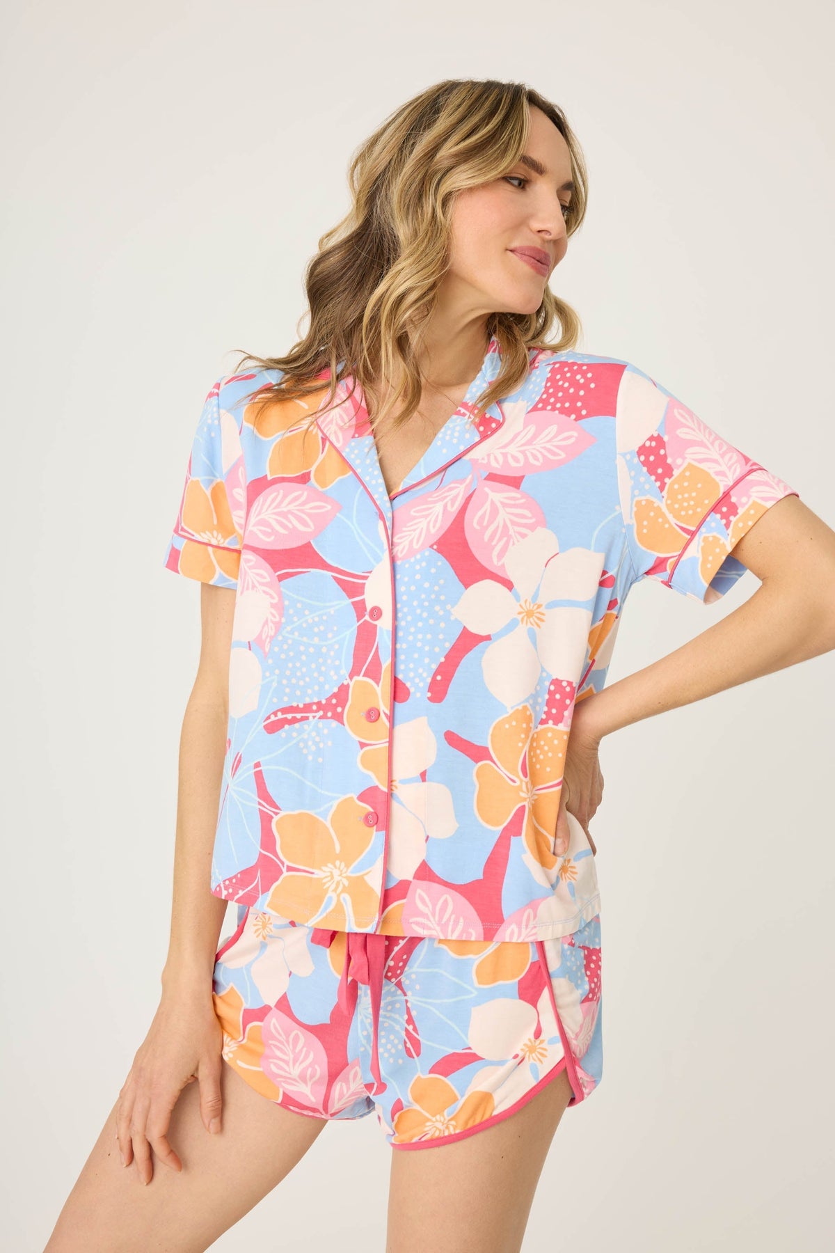 Tropical Dreams Floral Short Sleeve Top