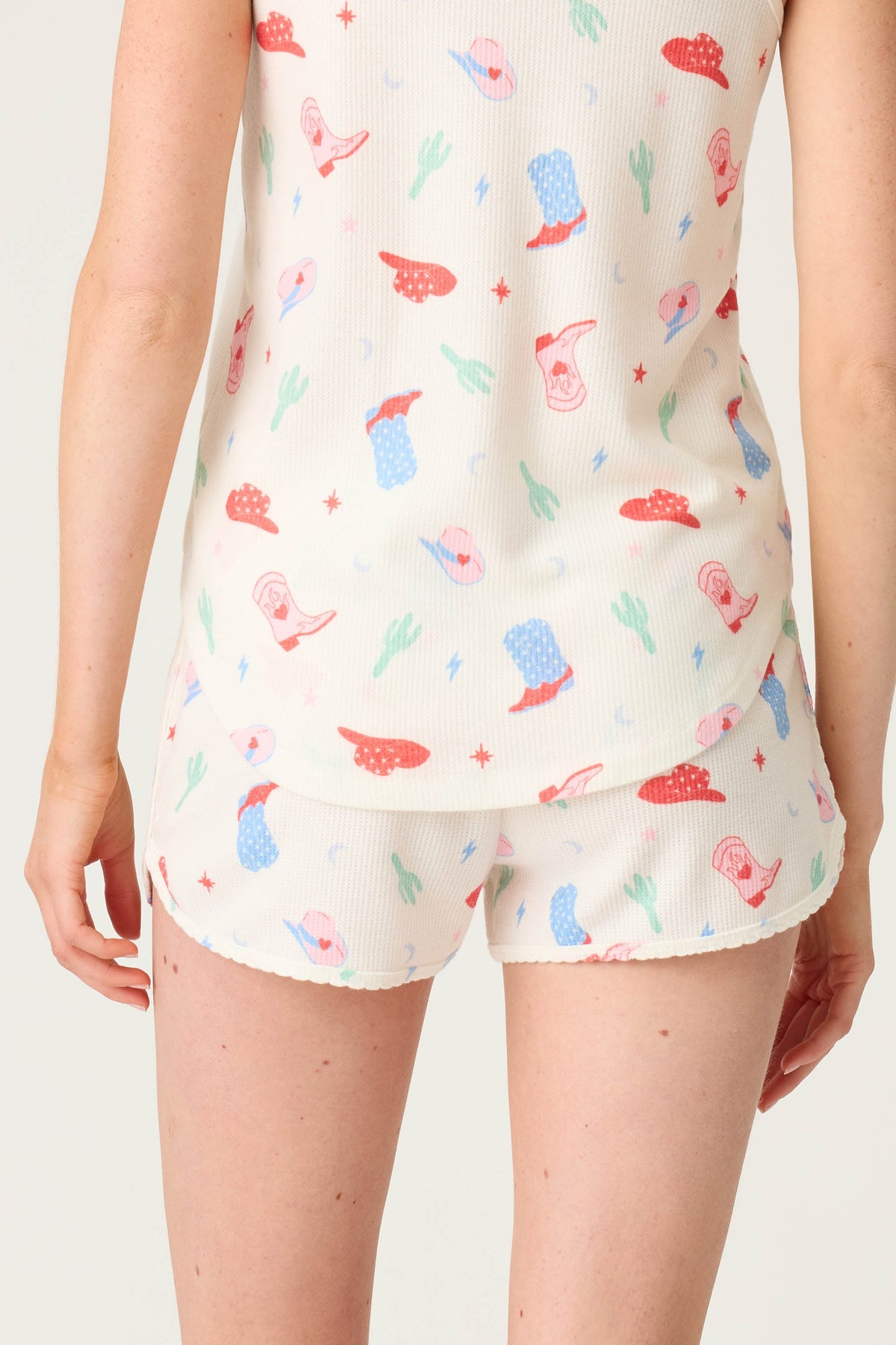 American Honey Cowboy Print Shorts