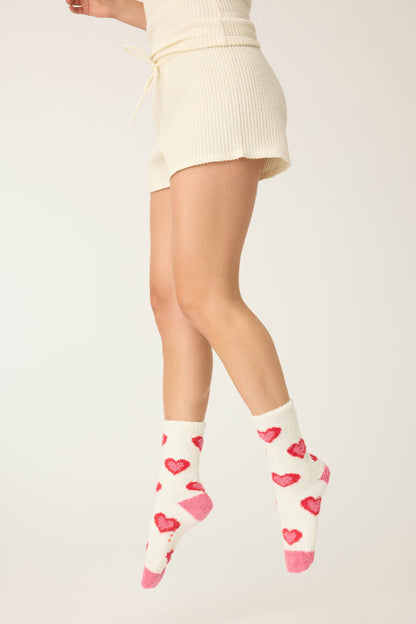 Brunch Club Heart Crew Socks
