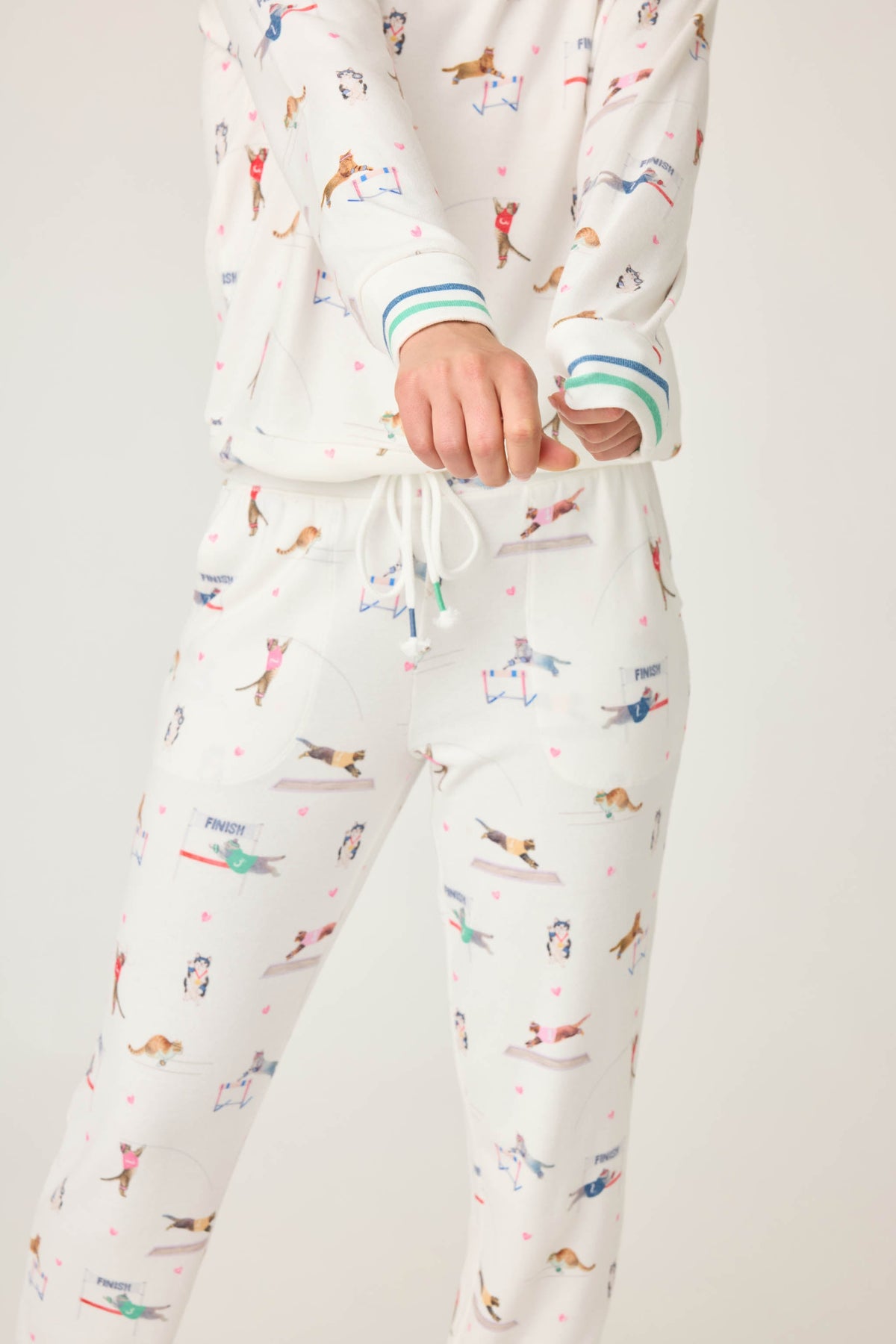 Catletics Cat Print Long Sleeve Top
