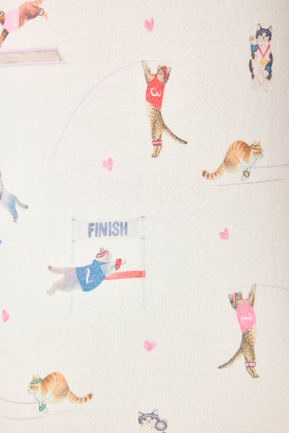 Catletics Cat Print Banded Pants