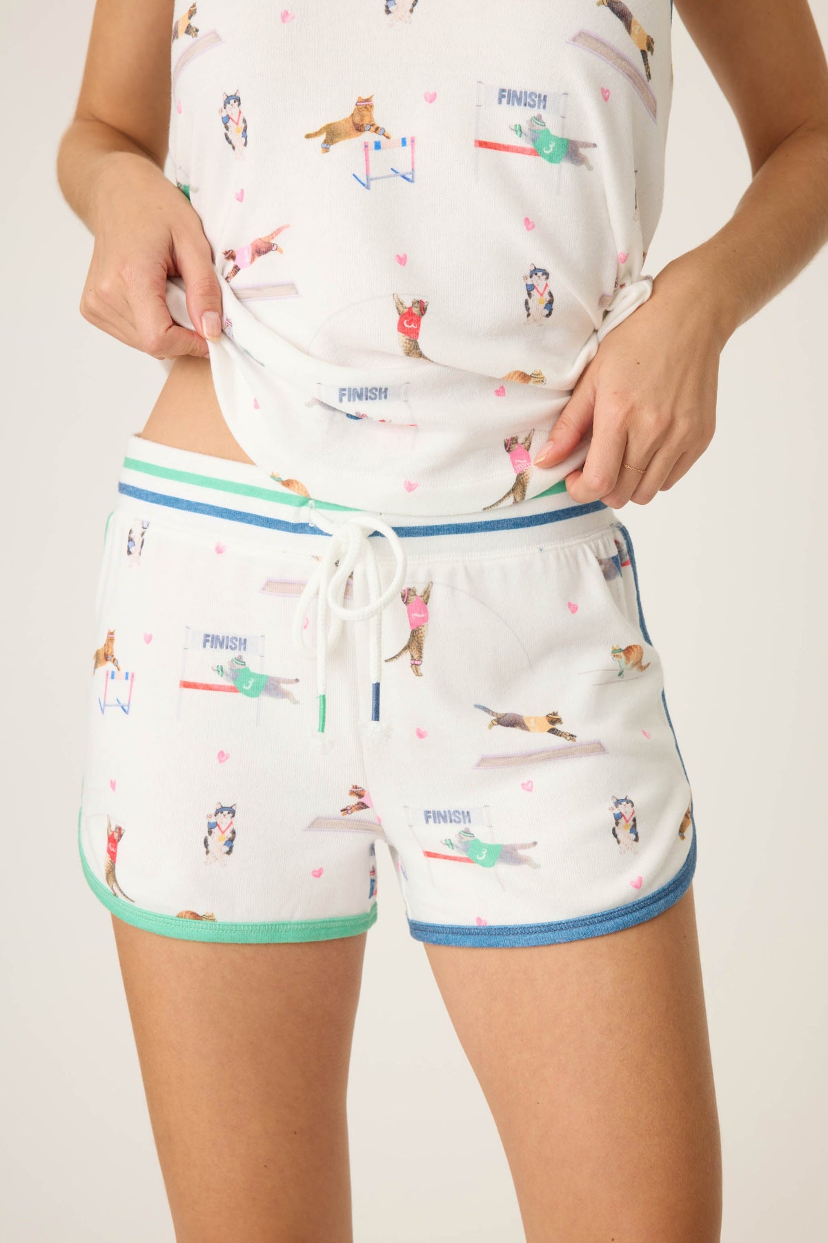 Catletics Cat Print Shorts