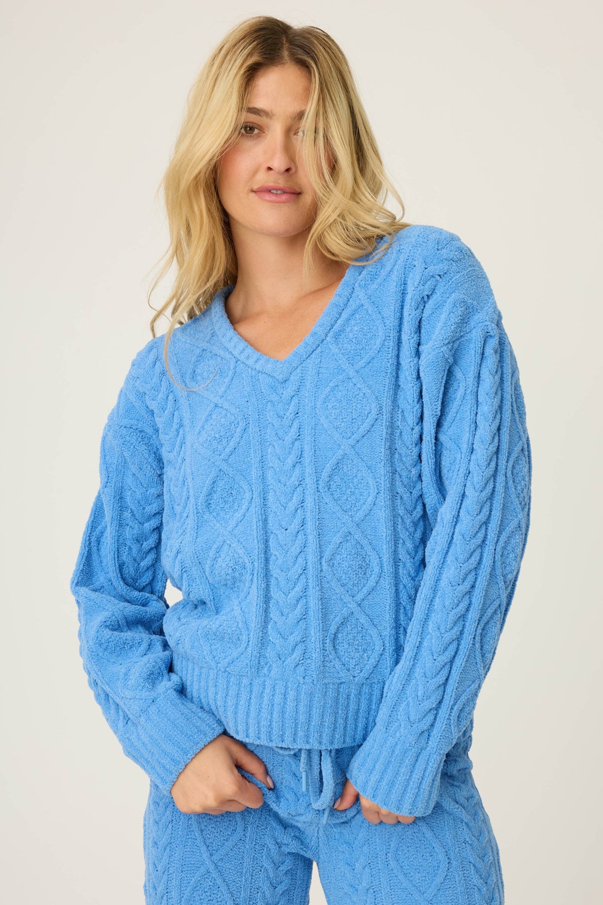 Chenille Cable Knit Long Sleeve Top