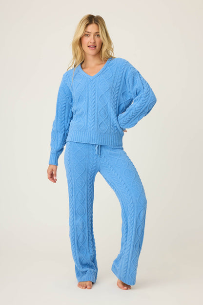 Chenille Cable Knit Long Sleeve Top