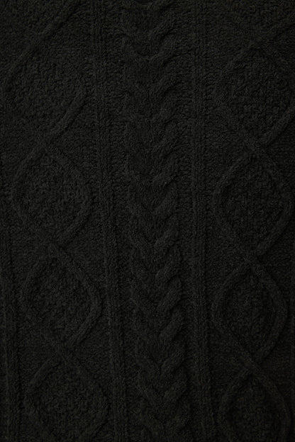 Chenille Cable Knit Open Leg Pants