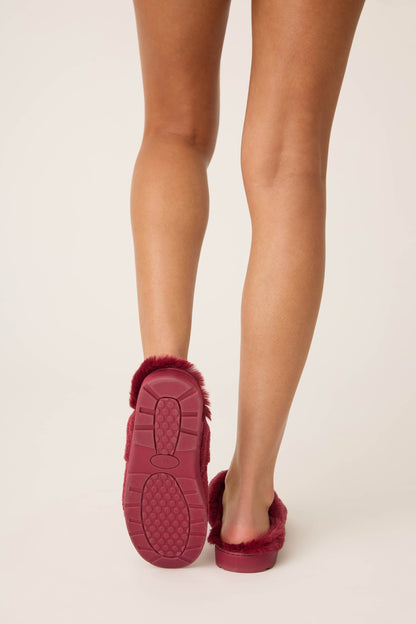 Chenille Cable Knit Port Slippers