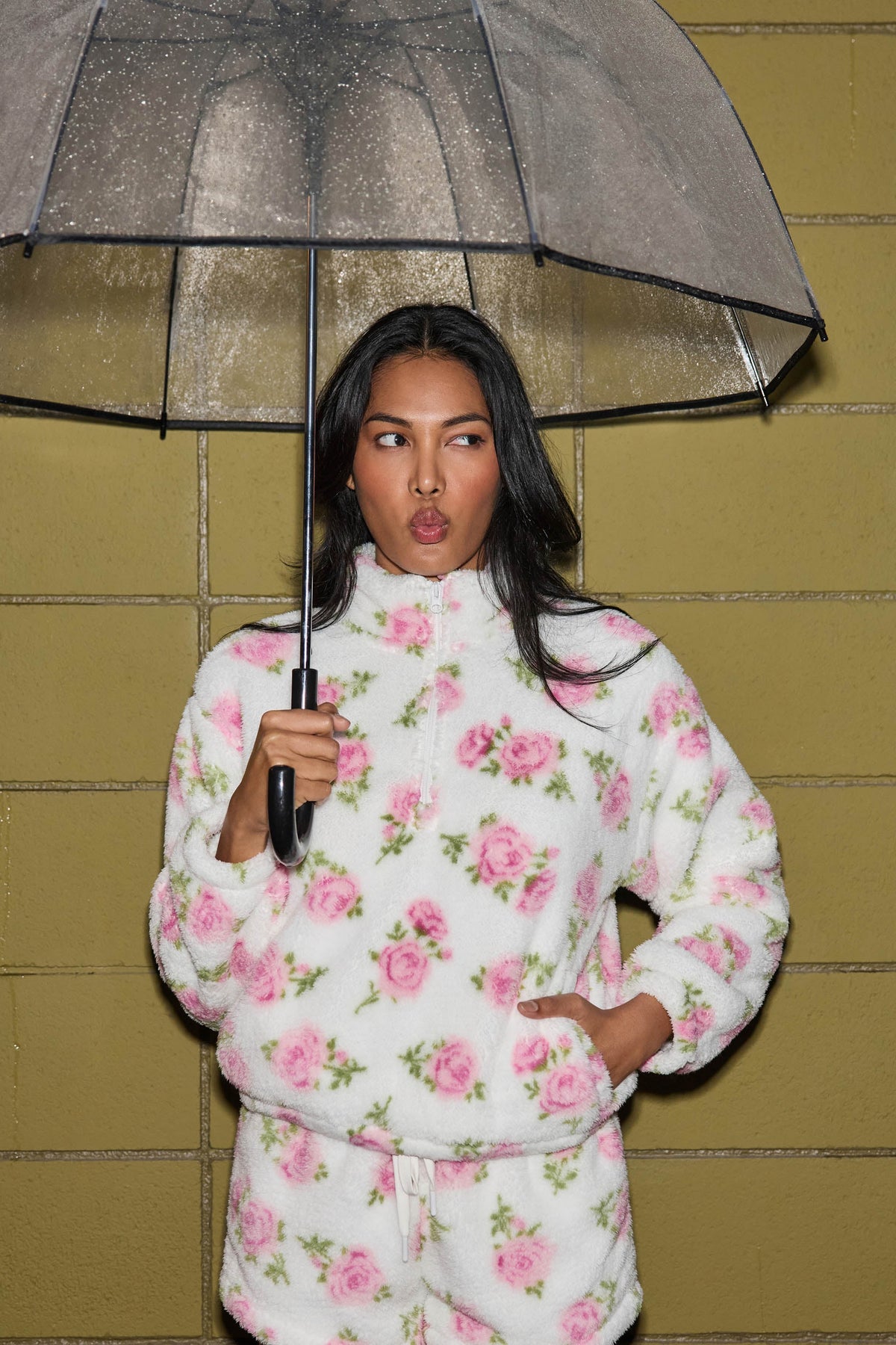 Let's Get Cozy Floral Print Jacket