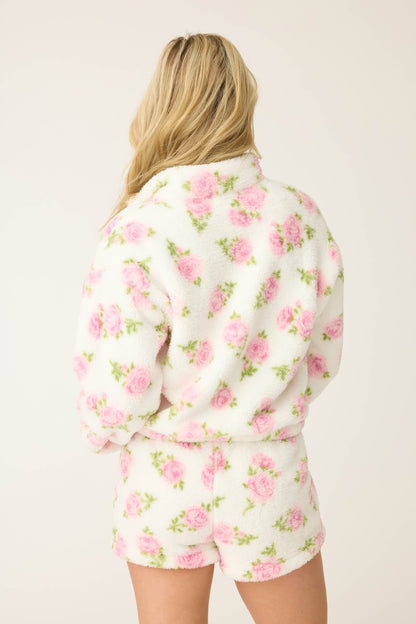 Let's Get Cozy Floral Print Jacket