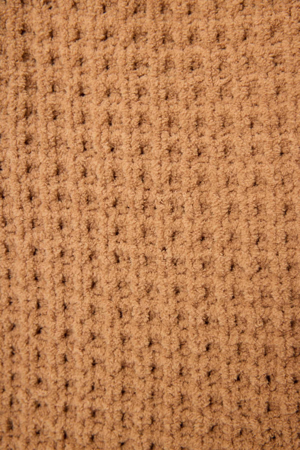 Chenille Waffle Caramel Beanie