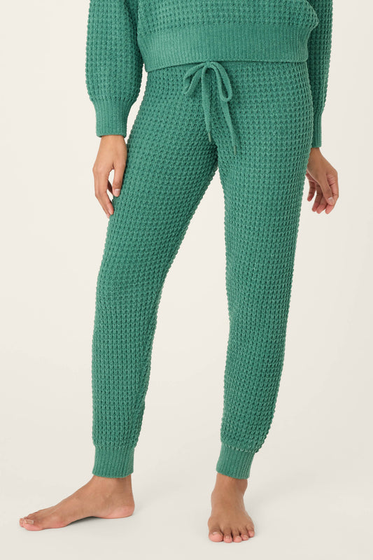 Chenille Waffle Forest Banded Pants