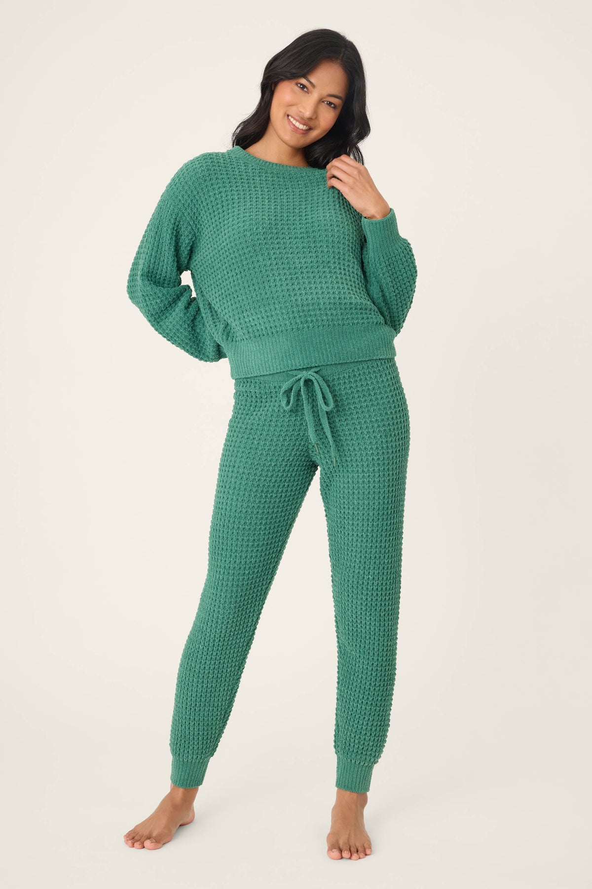 Chenille Waffle Forest Banded Pants