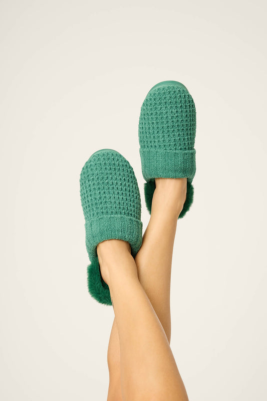 Chenille Waffle Cozy Slippers