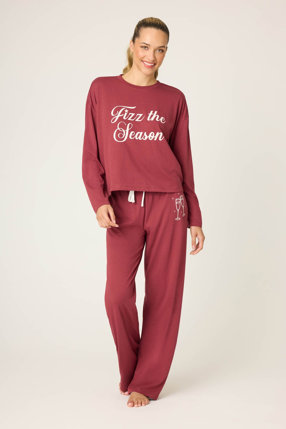 Fizz the Season Long Sleeve Lounge Set