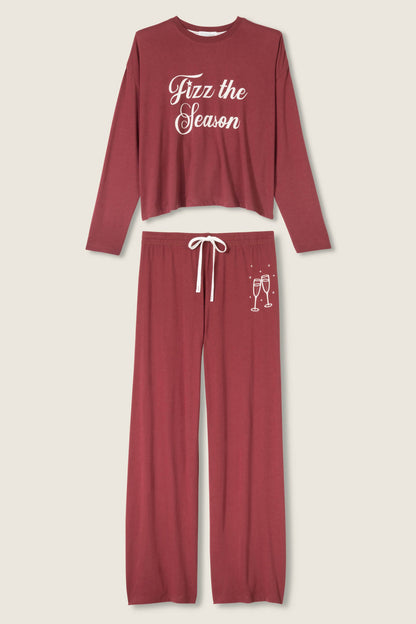 Fizz the Season Long Sleeve Lounge Set