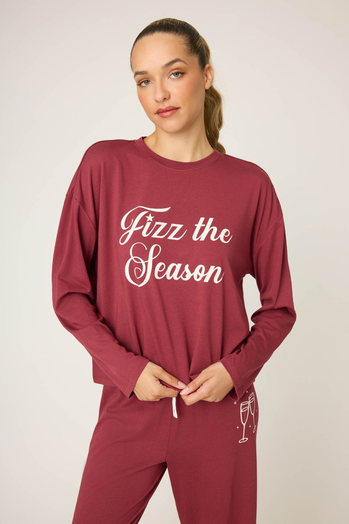 Fizz the Season Long Sleeve Lounge Set