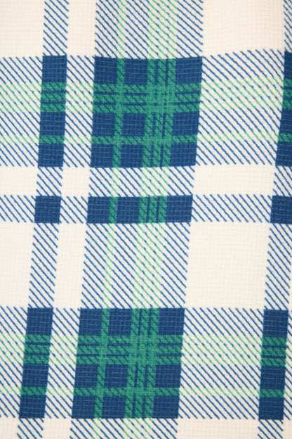 Cozy Life Plaid Velour Thermal Long Sleeve Top