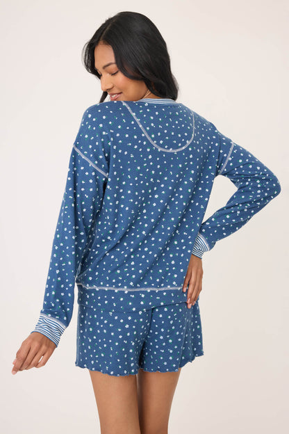 Cozy Life Ditsy Floral Long Sleeve Top