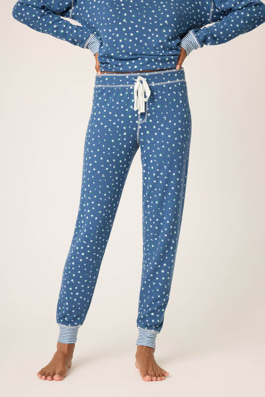 Cozy Life Ditsy Floral Banded Pants