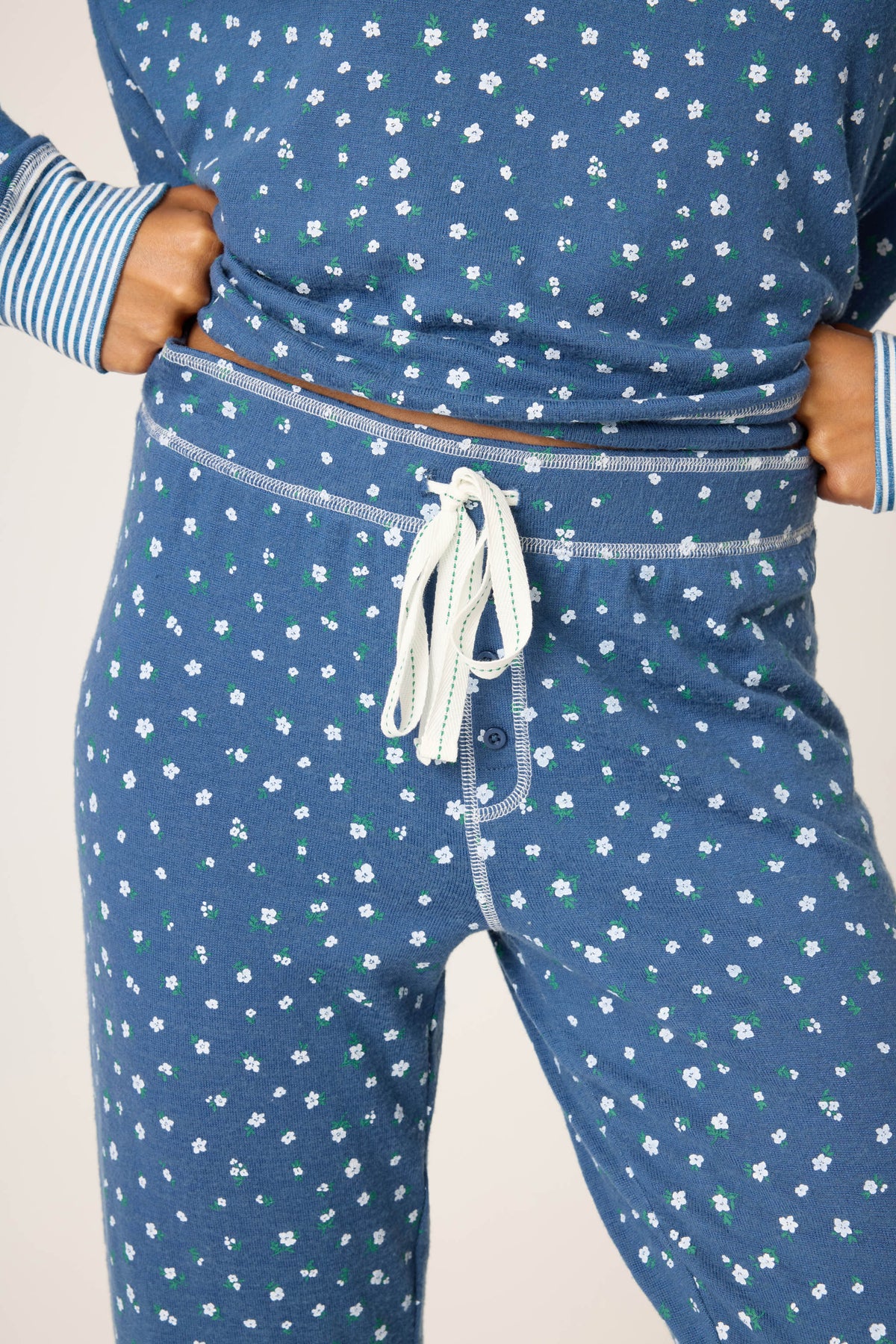 Cozy Life Ditsy Floral Banded Pants