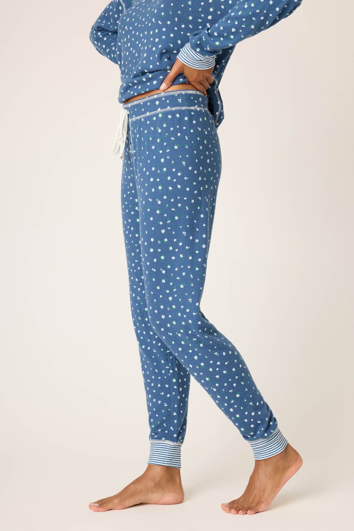 Cozy Life Ditsy Floral Banded Pants