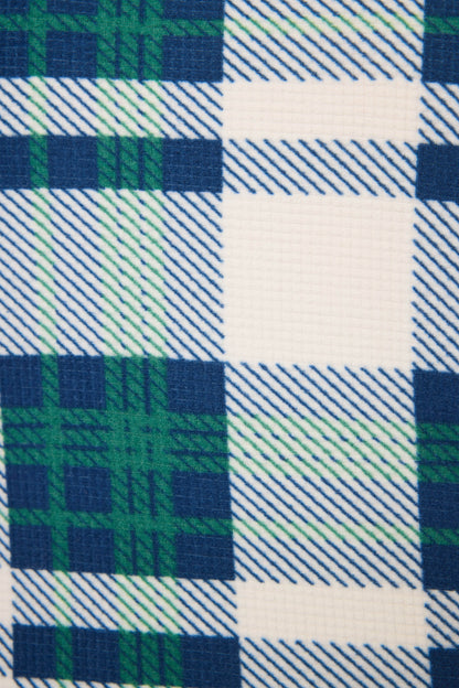 Cozy Life Plaid Thermal Velour Banded Pants