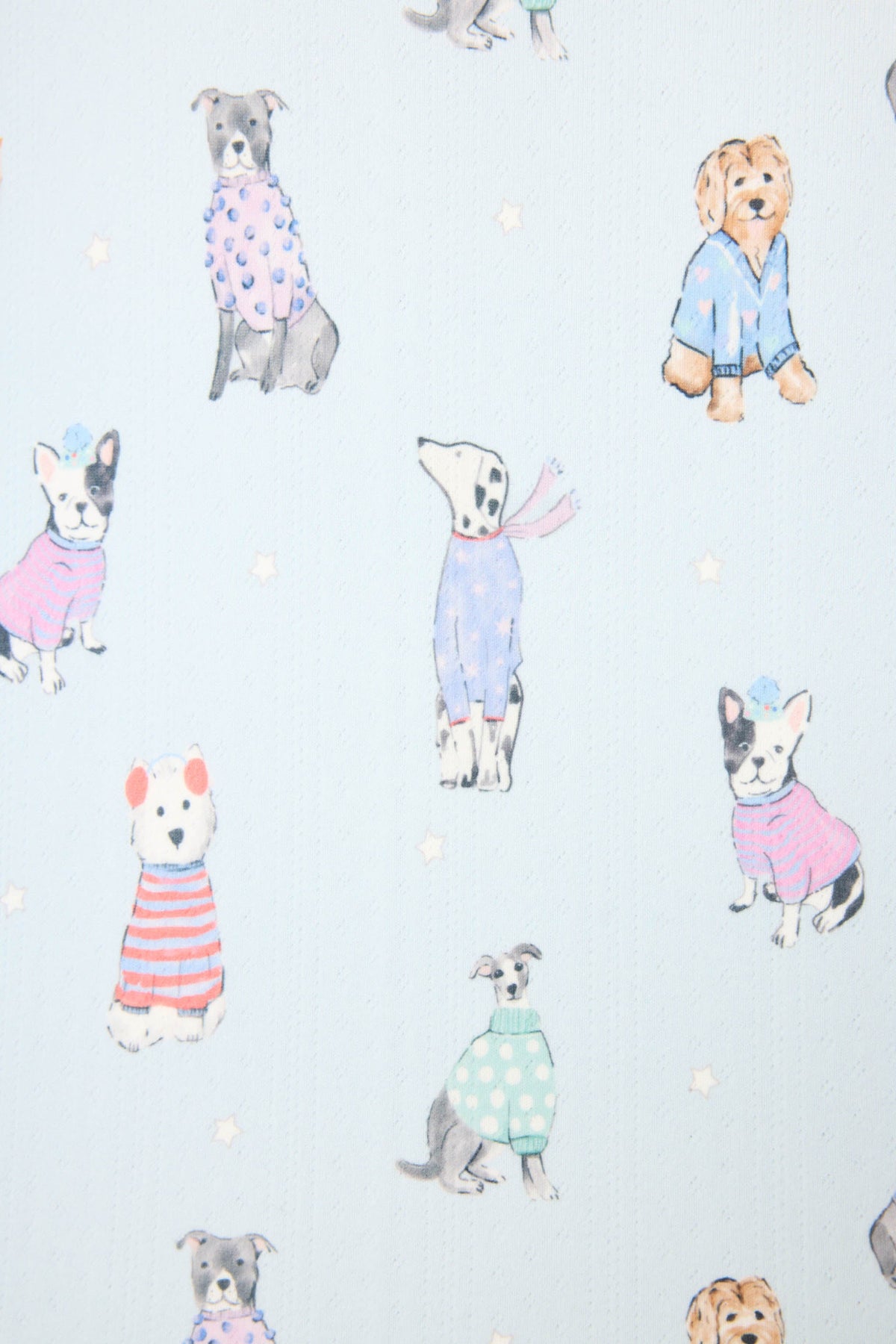 Doggone Cold Dog Print Pointelle Banded Pants