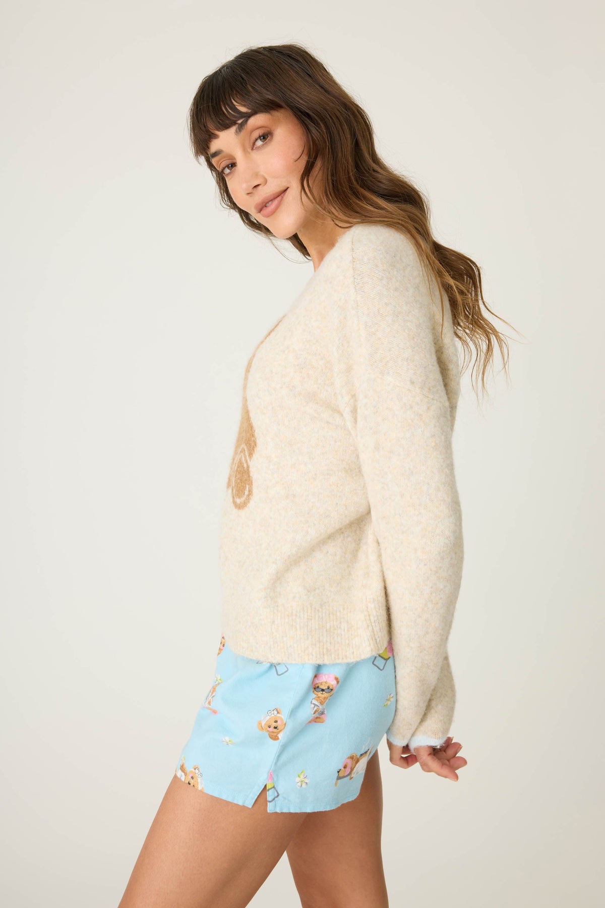 Teddy Bear Graphic Snuggle Sweater