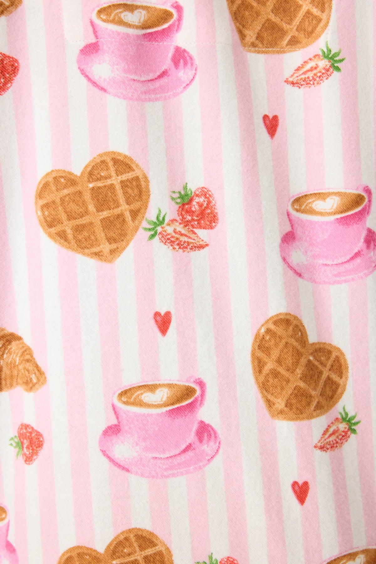 Brunch Club Breakfast Print Flannel Nightshirt